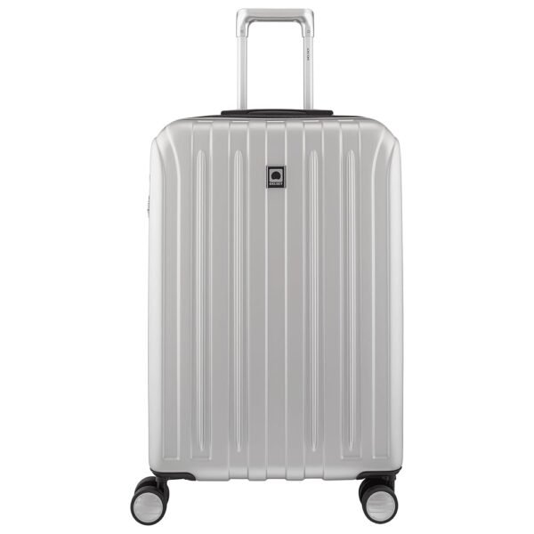 DELSEY PARIS Titanium Hardside Expandable Luggage with Spinner Wheels Checked Luggage, Silver, Checked-Medium 25 Inch DELSEY PARIS Titanium Hardside Expandable Luggage with Spinner Wheels Checked Luggage, Silver, Checked-Medium 25 Inch