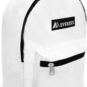 Everest Luggage Basic Backpack, White, Medium