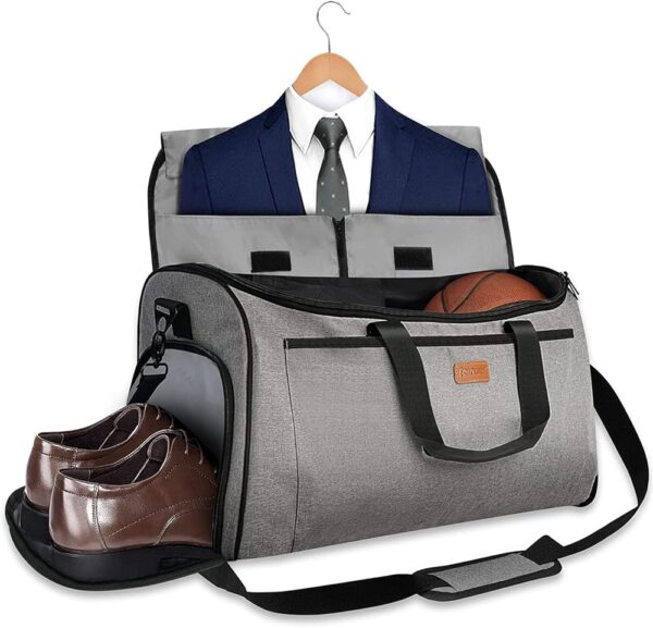 FAIRWIN Garment Bags for Travel, Suit Bag Convertible 2-in-1 Waterproof Hanging Duffle Bag for Men & Women with Shoes Compartment 60L FAIRWIN Garment Bags for Travel, Suit Bag Convertible 2-in-1 Waterproof Hanging Duffle Bag for Men & Women with Shoes Compartment 60L