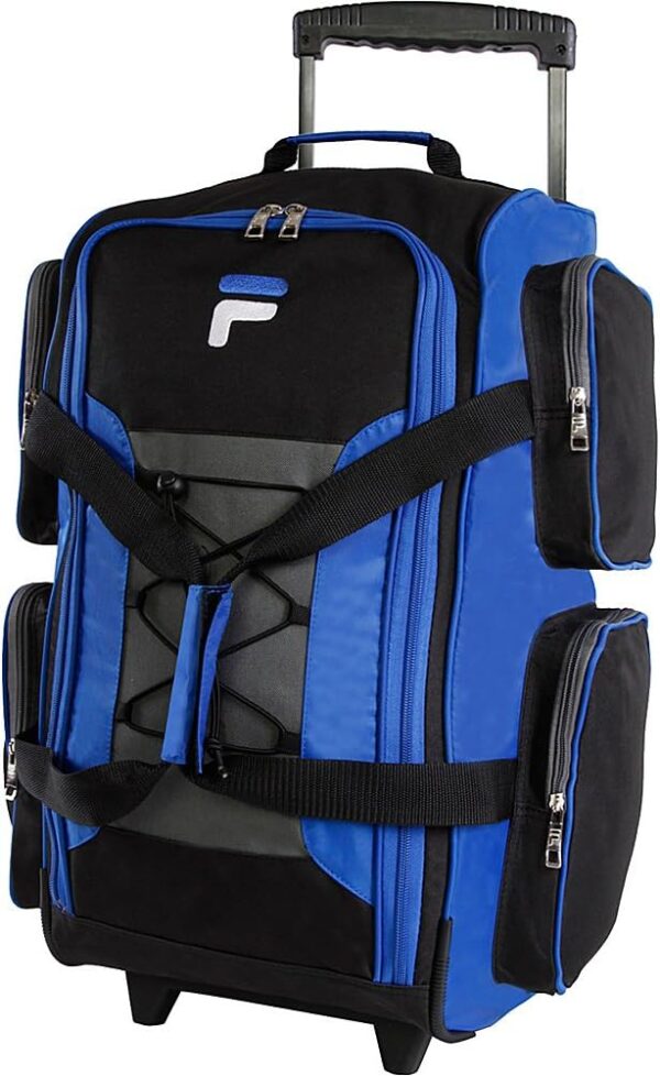 Fila 22" Lightweight Carry On Rolling Duffel Bag, Blue, One Size Fila 22" Lightweight Carry On Rolling Duffel Bag, Blue, One Size