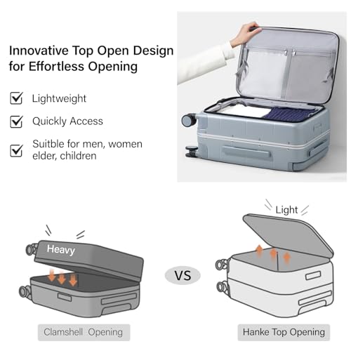 Hanke Wide Handle Carry On Luggage Review Top Open Hard Shell Suitcase Benefits Hanke Wide Handle Carry On Luggage Review Top Open Hard Shell Suitcase Benefits