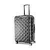 Kenneth Cole REACTION Diamond Tower Collection Lightweight Hardside Expandable 8-Wheel Spinner Travel Luggage, Black, 24-Inch Checked