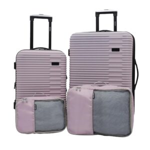 kensie Women's Hillsboro Luggage & Travel Bags, Burnished Lilac, 4 Piece Set kensie Women's Hillsboro Luggage & Travel Bags, Burnished Lilac, 4 Piece Set