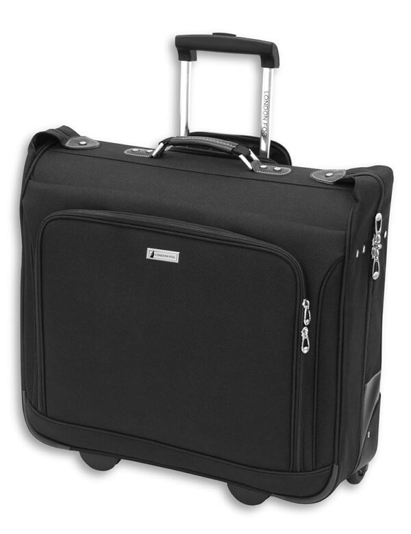 LONDON FOG Buckingham 44-Inch Wheeled Garment Bag, Black LONDON FOG Buckingham 44-Inch Wheeled Garment Bag, Black