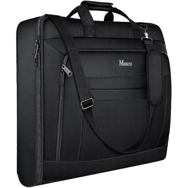 Mancro Garment Bags for Travel, Large Travel Suit Bag for Men Women with Shoulder Strap, Wrinkle Free Carry On Garment Bags for Hanging Clothes, Business Foldable Hanging... Mancro Garment Bags for Travel, Large Travel Suit Bag for Men Women with Shoulder Strap, Wrinkle Free Carry On Garment Bags for Hanging Clothes, Business Foldable Hanging...