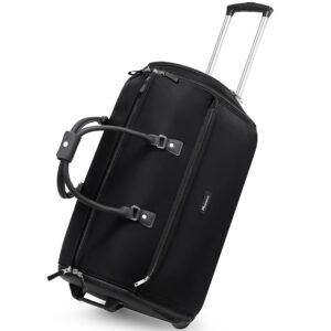 Modoker Rolling Garment Bags, Large Garment Duffle Bag with Wheels, 3 in 1 Garment Suit Luggage Bag for Women Men Business Travel Weekender, Black Modoker Rolling Garment Bags, Large Garment Duffle Bag with Wheels, 3 in 1 Garment Suit Luggage Bag for Women Men Business Travel Weekender, Black