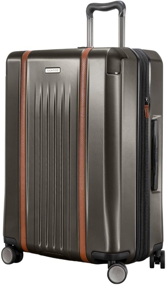 Ricardo Beverly Hills Montecito 2.0 Hardside with Dual Spinning Wheels, Expandable with Comfort Grip for Easy Packing and Moving, Men and Women, Graphite, Check-In Medium 25-Inch