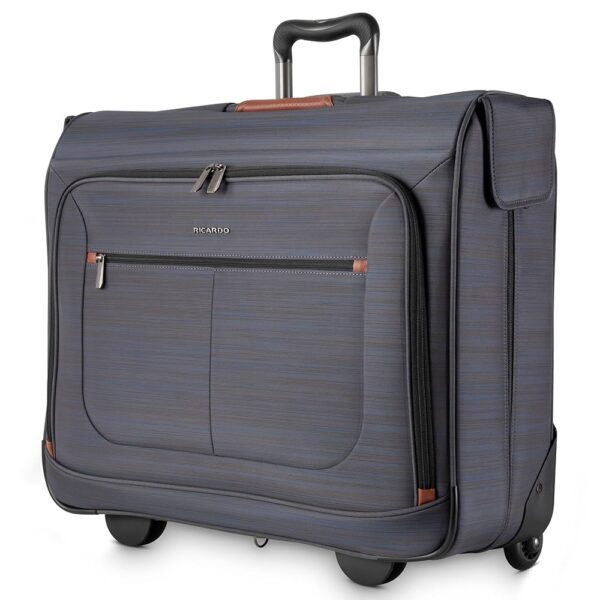 Ricardo Beverly Hills Montecito 2.0 Softside Wheeled Rolling Garment Bag for Travel, Men and Women, Built-in Suit Compartment, 23-inch Wide, Grey Ricardo Beverly Hills Montecito 2.0 Softside Wheeled Rolling Garment Bag for Travel, Men and Women, Built-in Suit Compartment, 23-inch Wide, Grey