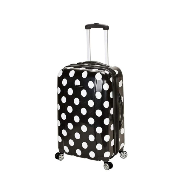 Rockland Laguna Beach Hardside Spinner Wheel Luggage, Black Dot, Carry-On 20-Inch Rockland Laguna Beach Hardside Spinner Wheel Luggage, Black Dot, Carry-On 20-Inch