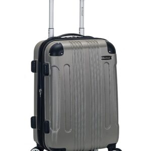 Rockland London Hardside Expandable Luggage with Spinner Wheels, Silver, Carry-On 20-Inch Rockland London Hardside Expandable Luggage with Spinner Wheels, Silver, Carry-On 20-Inch