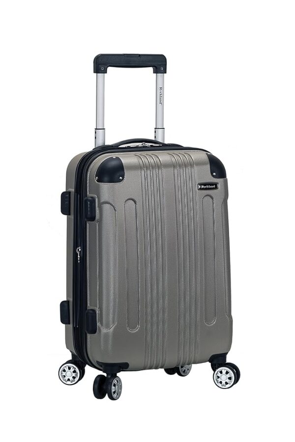 Rockland London Hardside Expandable Luggage with Spinner Wheels, Silver, Carry-On 20-Inch Rockland London Hardside Expandable Luggage with Spinner Wheels, Silver, Carry-On 20-Inch