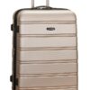 Rockland Melbourne Hardside Expandable Luggage with Spinner Wheels, Champagne, Checked Large 28" Rockland Melbourne Hardside Expandable Luggage with Spinner Wheels, Champagne, Checked Large 28"