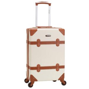 Rockland Stage Coach 20-Inch Rolling Trunk, White Rockland Stage Coach 20-Inch Rolling Trunk, White