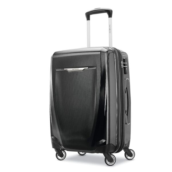 Samsonite Winfield 3 DLX Hardside Expandable Luggage with Spinners, Black, Carry-On 20-Inch