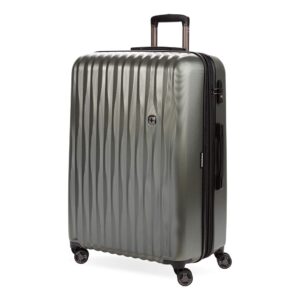 SwissGear 7272 Energie Expandable Hardside Luggage with Spinner Wheels and TSA Lock, Gunmetal, Checked-Large 27-Inch SwissGear 7272 Energie Expandable Hardside Luggage with Spinner Wheels and TSA Lock, Gunmetal, Checked-Large 27-Inch