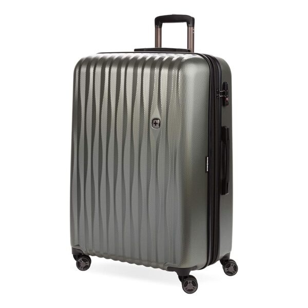 SwissGear 7272 Energie Expandable Hardside Luggage with Spinner Wheels and TSA Lock, Gunmetal, Checked-Large 27-Inch SwissGear 7272 Energie Expandable Hardside Luggage with Spinner Wheels and TSA Lock, Gunmetal, Checked-Large 27-Inch