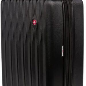 SwissGear 8018 Hardside Expandable Luggage with Spinner Wheels, Black, Carry-On 20-Inch