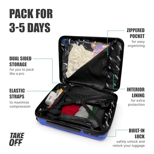 Take OFF Luggage Personal Item Rolling Suitcase Review Lightweight TSA Approved Carry-On