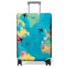 Travel Luggage Cover Suitcase Protector Fits 18-32 Inch Luggage Wheel Covers Patterned Travel Related Items Flower Luggage Protector Elastic Luggage Anti-scratch Suitcase Cover XL