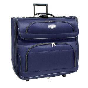 Travel Select Amsterdam Expandable Rolling Upright Luggage, Navy, Garment Bag Travel Select Amsterdam Expandable Rolling Upright Luggage, Navy, Garment Bag