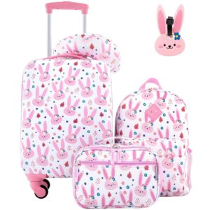 Travelers Club 5 Piece Kids' Luggage Set, Bunny Travelers Club 5 Piece Kids' Luggage Set, Bunny