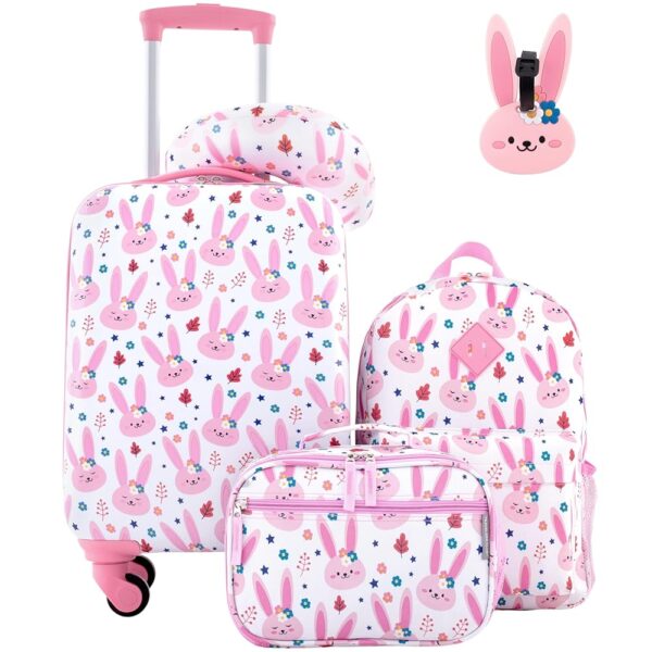 Travelers Club 5 Piece Kids' Luggage Set, Bunny Travelers Club 5 Piece Kids' Luggage Set, Bunny