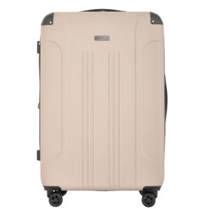 Travelers Club Chicago Plus Hardside Luggage, Mushroom, 20" Carry-On Travelers Club Chicago Plus Hardside Luggage, Mushroom, 20" Carry-On