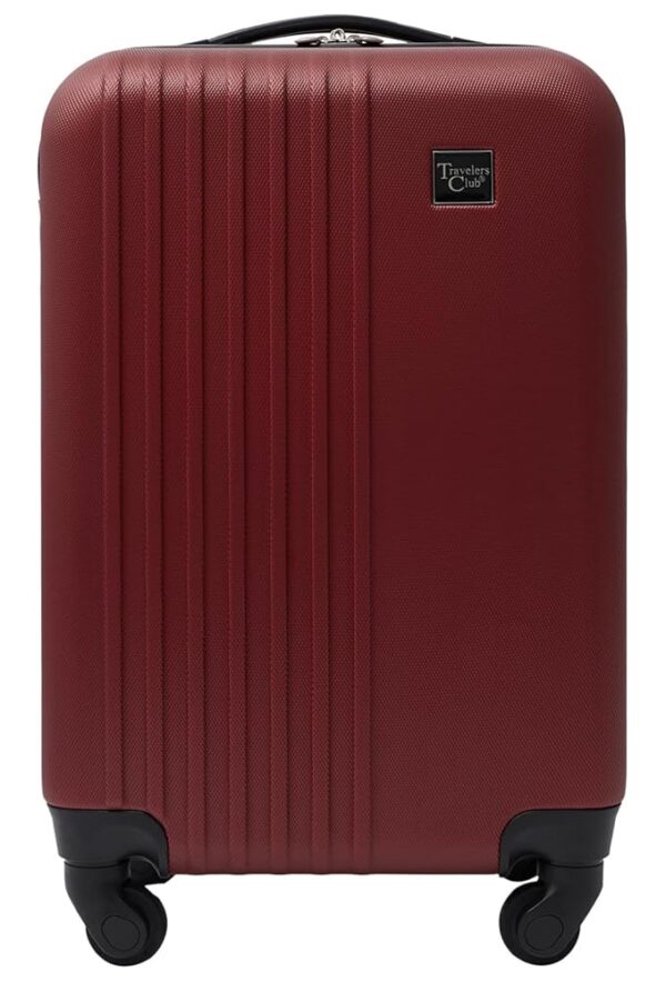Travelers Club Cosmo Hardside Spinner Luggage, Rhubarb Red, Carry-On 20-Inch Travelers Club Cosmo Hardside Spinner Luggage, Rhubarb Red, Carry-On 20-Inch