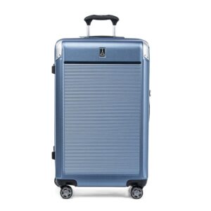 Travelpro Platinum Elite Hardside Expandable Checked Luggage, 8 Wheel Spinner, TSA Lock, Hard Shell Polycarbonate Suitcase, Dark Sky Blue, Checked Large 28-Inch