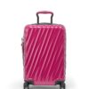 TUMI - 19 Degree International Expandable 4 Wheeled Carry-On - Hard Shell Suitcase - 21.8" X 14.0" X 9.0" - Fuchsia
