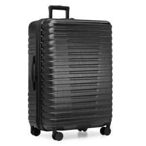 U.S. Traveler Boren Polycarbonate Hardside Rugged Travel Suitcase Luggage with 8 Spinner Wheels, Aluminum Handle, Black, Checked-Large 30-Inch U.S. Traveler Boren Polycarbonate Hardside Rugged Travel Suitcase Luggage with 8 Spinner Wheels, Aluminum Handle, Black, Checked-Large 30-Inch