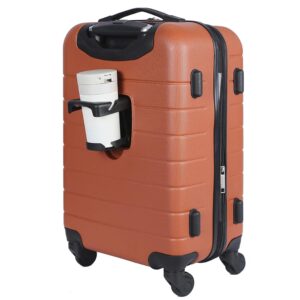 Wrangler Smart Luggage Set with Cup Holder and USB Port, Burnt Orange, 20-Inch Carry-On Wrangler Smart Luggage Set with Cup Holder and USB Port, Burnt Orange, 20-Inch Carry-On